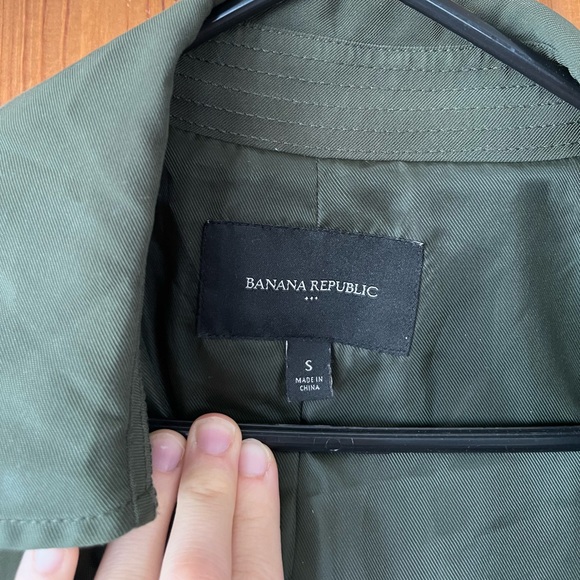 Banana Republic Factory Green Trenchcoat- Size Small - Picture 5 of 8